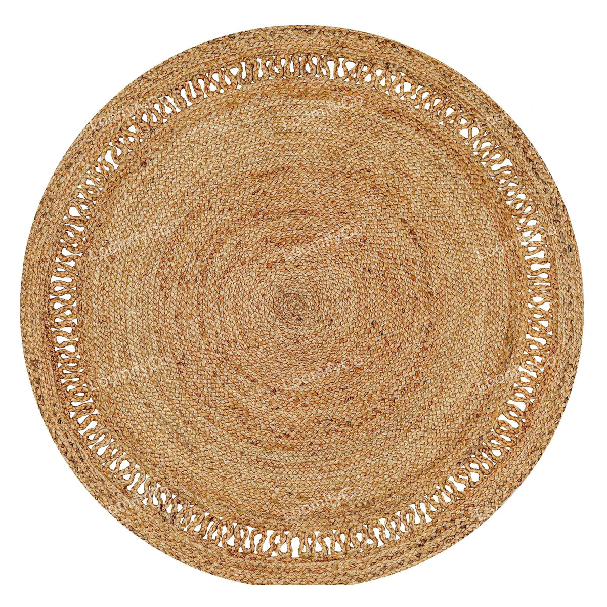 Natural Jute Round Rug in off white /Ivory , Eco Friendly Rug Round Braided Rug Hemp Rug Bohemian Rug Circle Rug boho Round