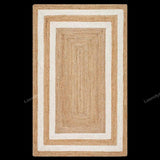 Natural Jute Rug Jute Braided Rug Bohemian Jute Rug Rectangular Jute Rug, Boho Decor Rug, Jute Area Rug, Square Jute rug
