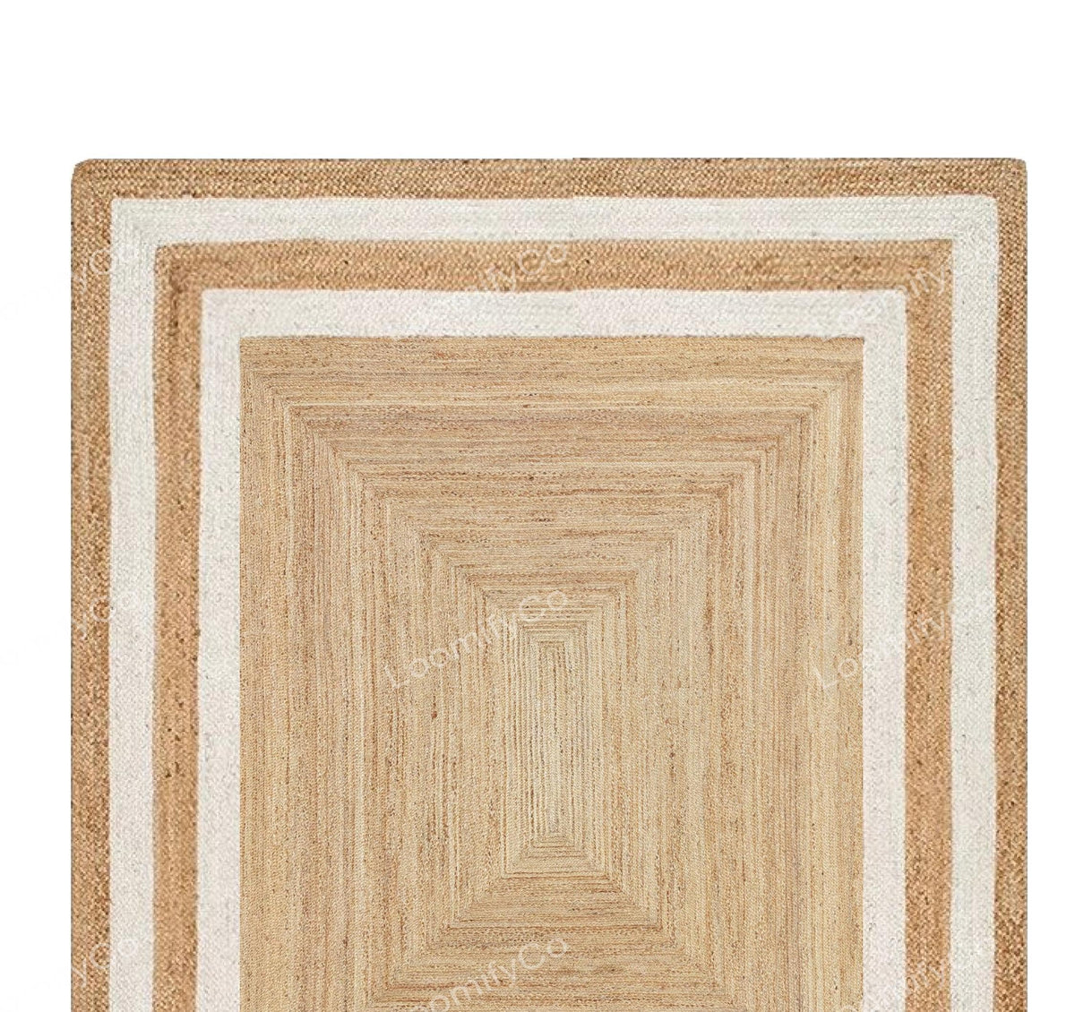 Natural Jute Rug Jute Braided Rug Bohemian Jute Rug Rectangular Jute Rug, Boho Decor Rug, Jute Area Rug, Square Jute rug