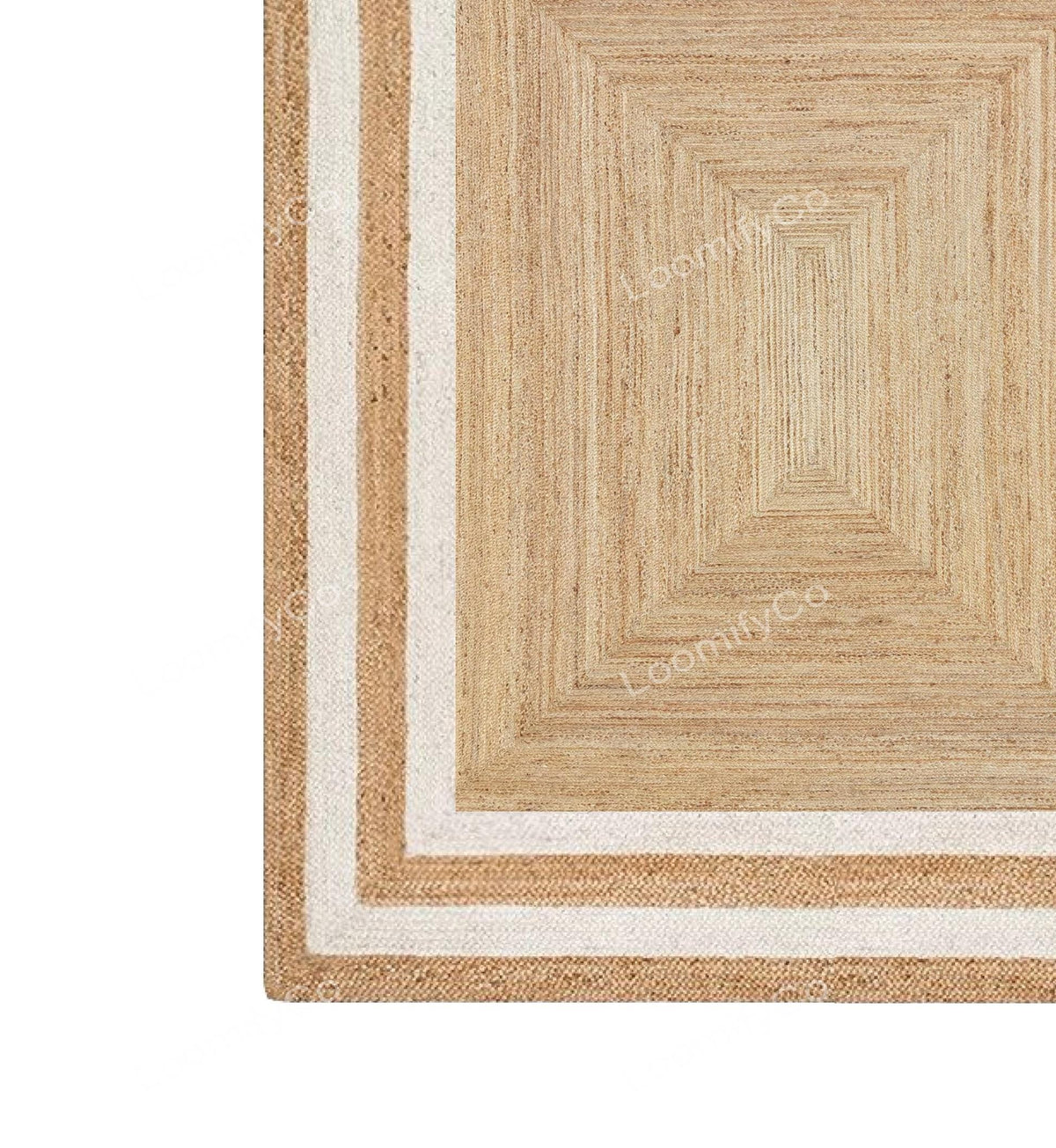 Natural Jute Rug Jute Braided Rug Bohemian Jute Rug Rectangular Jute Rug, Boho Decor Rug, Jute Area Rug, Square Jute rug