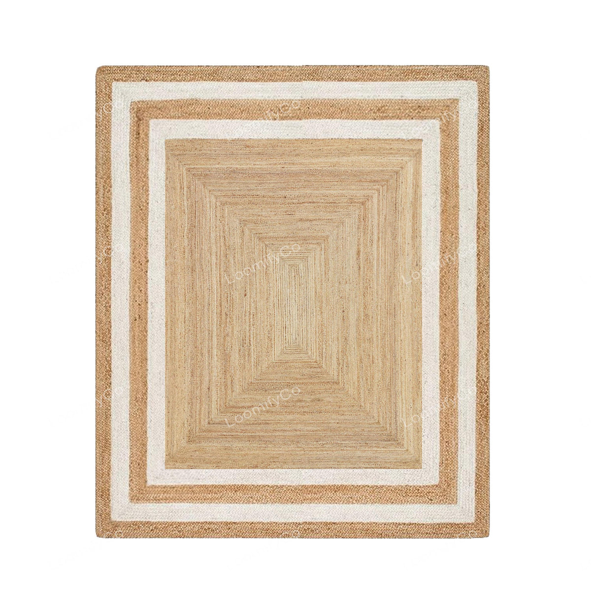 Natural Jute Rug Jute Braided Rug Bohemian Jute Rug Rectangular Jute Rug, Boho Decor Rug, Jute Area Rug, Square Jute rug