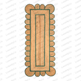 Jute Runner Rug - Scalloped Runner Rug, Bohemian Scallop Rug, Natural Jute Rug, Scalloped Jute Rug, Jute Scallop Rug Sisal