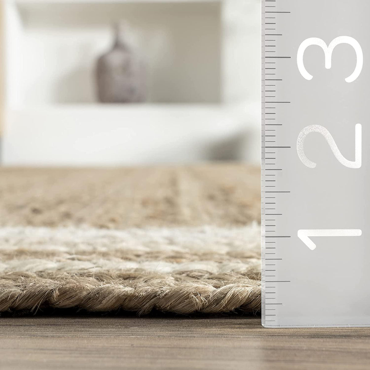 Ivory Jute Rug White Jute Braided Rug Diamonds pattern Jute Rug Rectangular Jute Rug Boho Jute Area Rug Square Jute rug