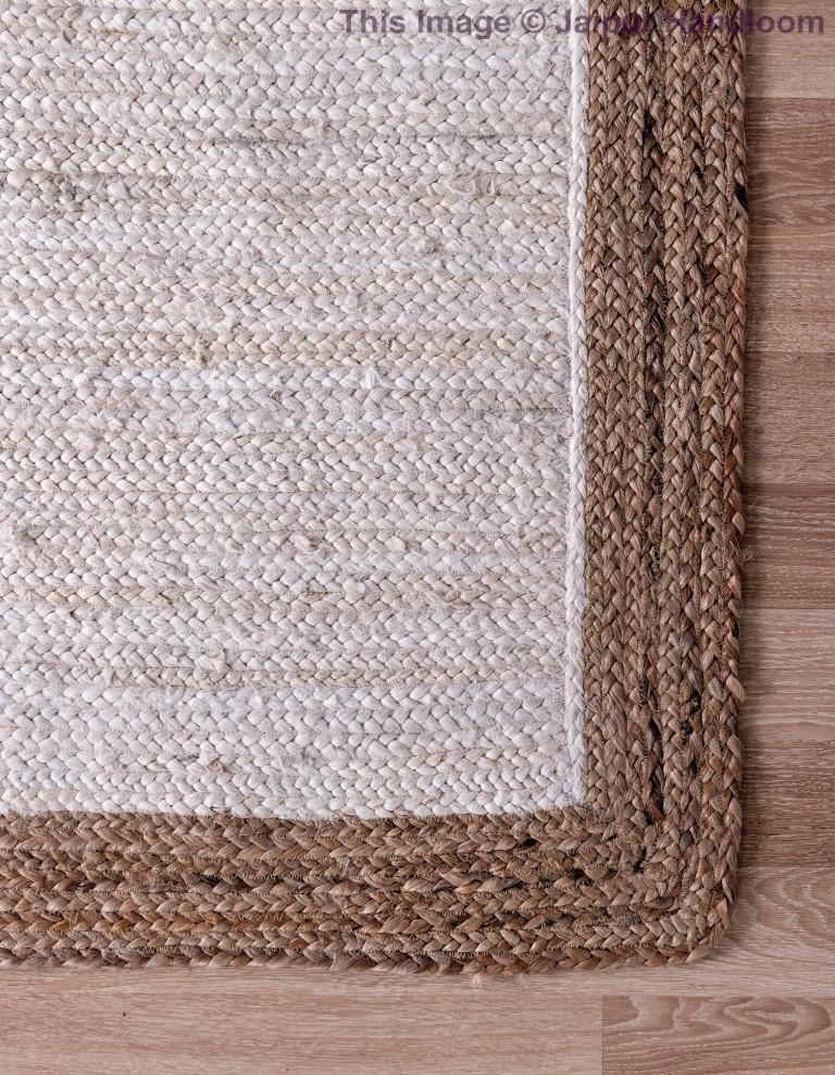 White Beige Jute Braided Runner Rugfor Living Room – 2 x 14 handmade by LoomifyHome