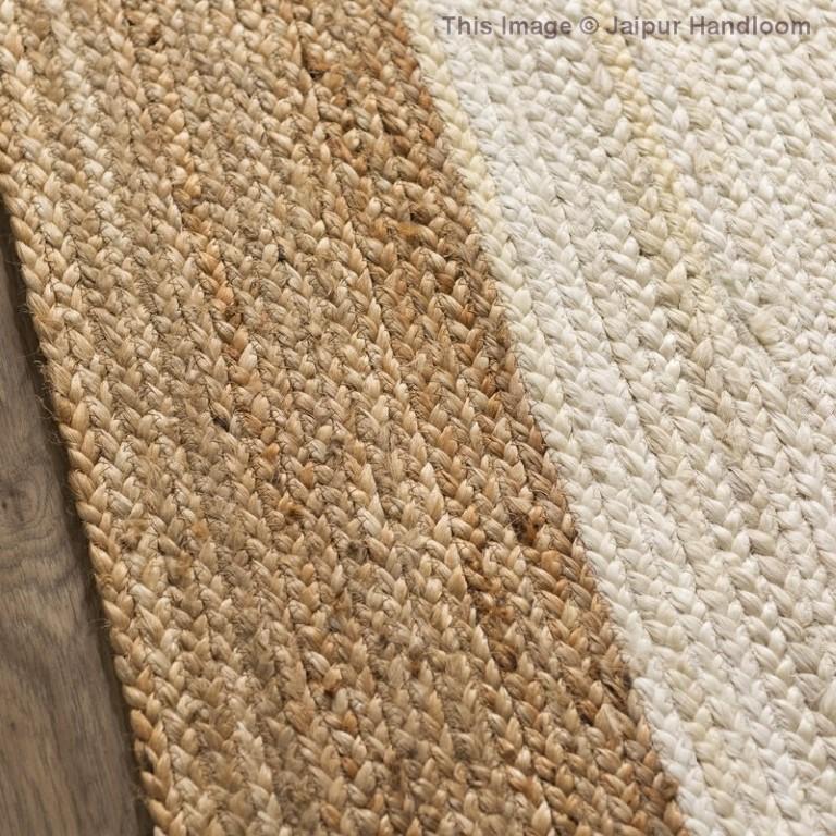 White Beige Jute Braided Runner Rugfor Living Room – 2 x 14 handmade by LoomifyHome