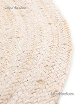 White Multicolor Jute Braided Doormatfor Living Room handmade by LoomifyHome