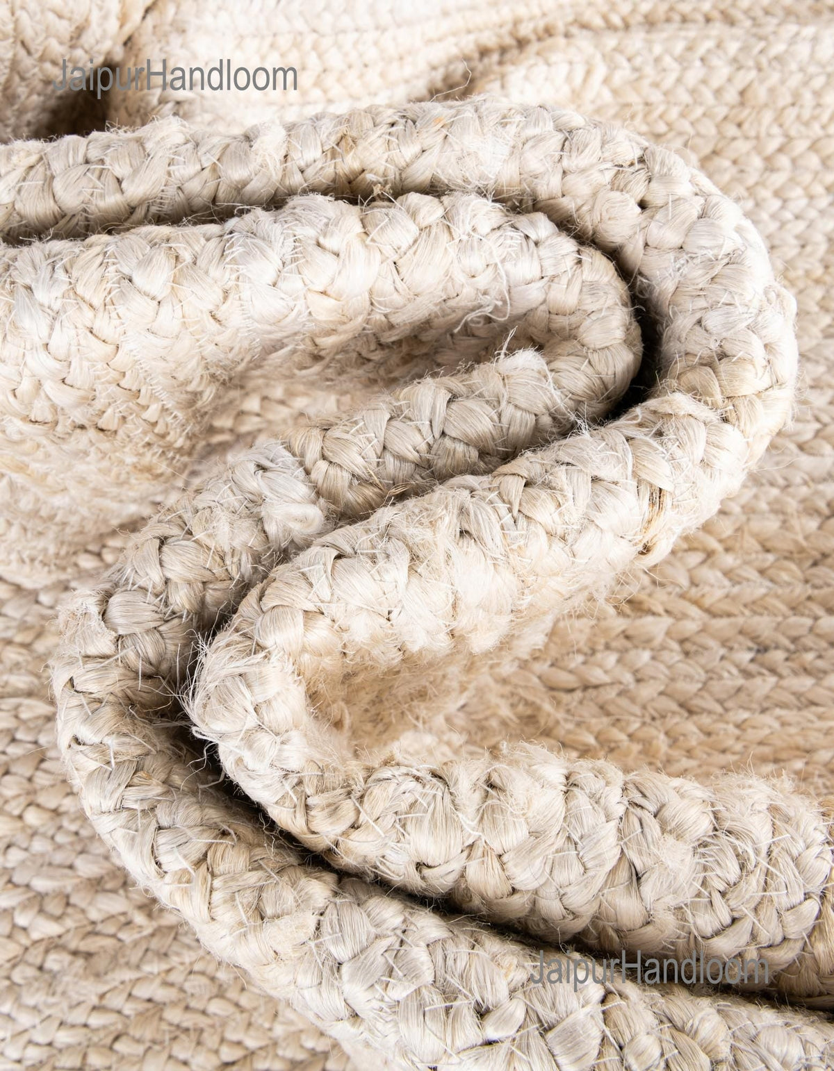 White Multicolor Jute Braided Doormatfor Living Room handmade by LoomifyHome