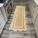 White Beige Jute Braided Runner Rugfor Living Room – Coastal handmade by LoomifyHome