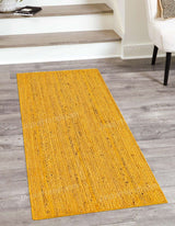 Beige Yellow Jute Braided Stair Runnerfor Living Room handmade by LoomifyHome
