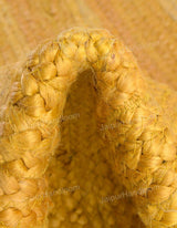 Beige Yellow Jute Braided Stair Runnerfor Living Room handmade by LoomifyHome