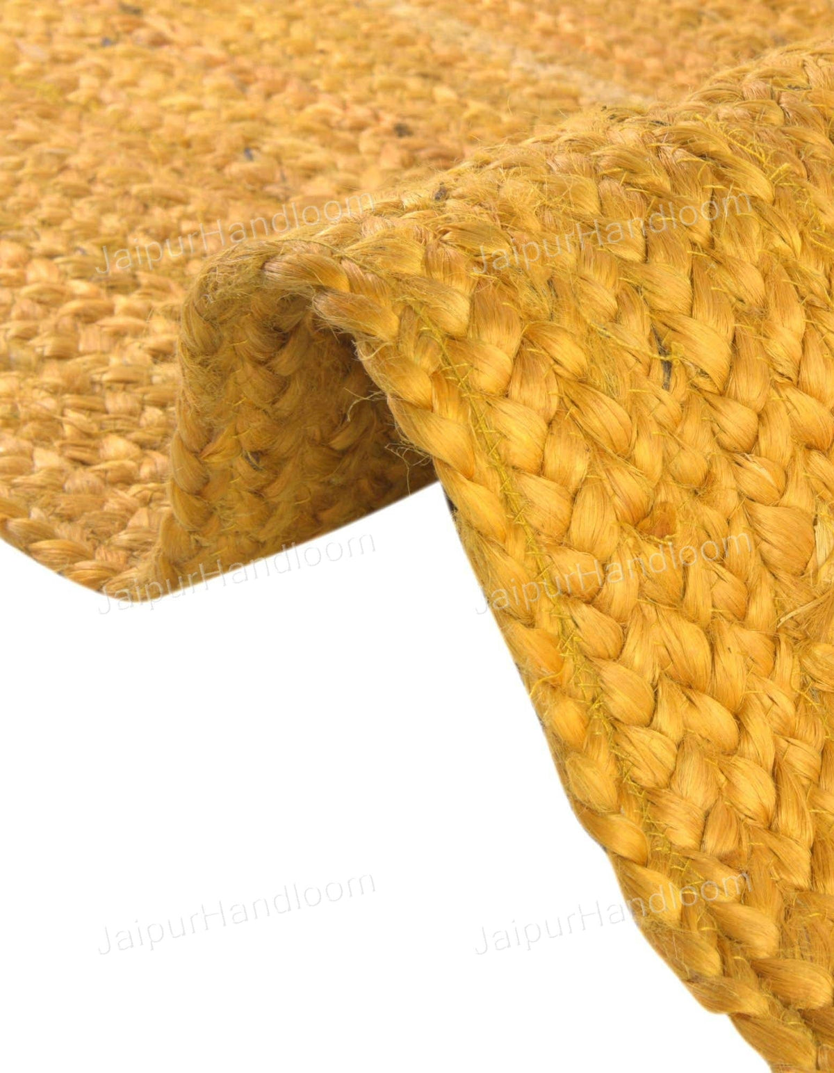Beige Yellow Jute Braided Stair Runnerfor Living Room handmade by LoomifyHome